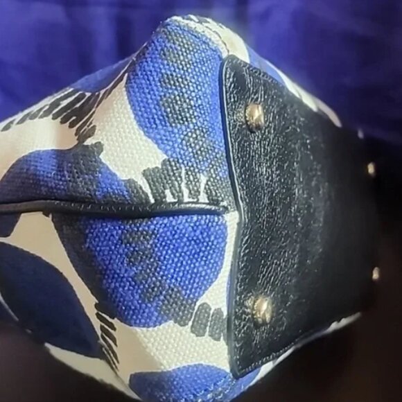 Kate Spade STORYBOOK Julia Street Dot Maise canvas satchel EUC - Picture 5 of 10